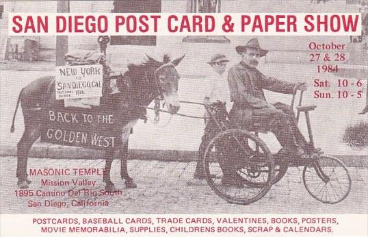 San Diego POst Card & Paper Show 1984