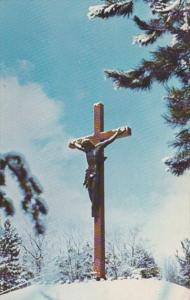 Michigan Indian River Catholic Shrine Largest Wooden and Bronze Crucifix In T...