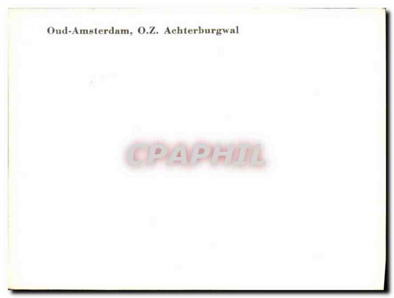 Postcard Modern Amsterdam Oud Achterburgwal