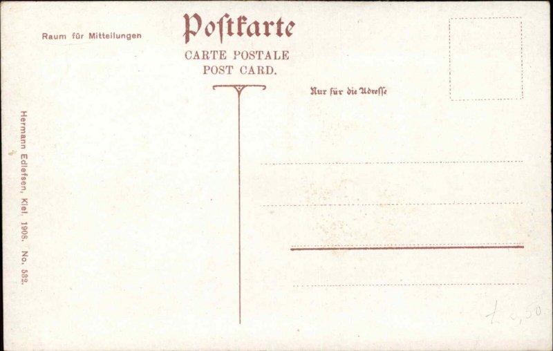 German Battleship SMS Yorck c1910 Vintage Postcard