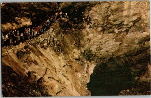 Bottomless Pit, Carlsbad Caverns National Park NM Vintage Postcard G30