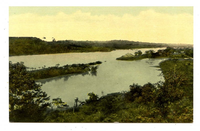 Panama - Canal Zone. San Pablo Cut, Canal Channel from Caimito Hill