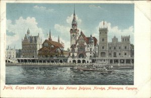 1900 Paris Universelle Expo La Rue des Nations Postcard