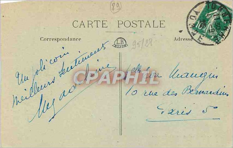 Old Postcard Tonnerre Yonne L Armancon taken from the Saint Nicolas