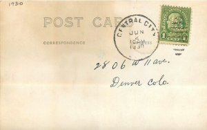 Postcard RPPC 1930 Colorado Idaho Springs Virginia Canon Road 23-12940