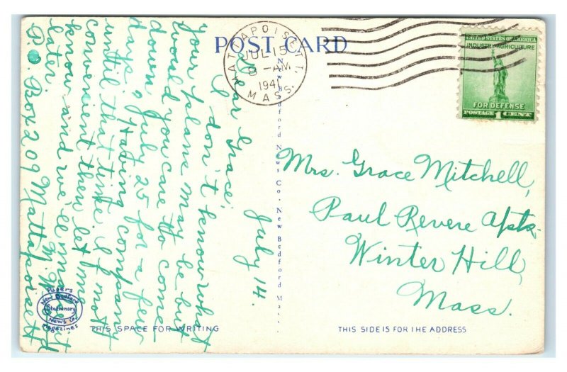 Postcard Fishing Smacks, Cape Cod MA 1941 D32