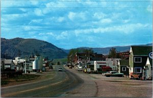 Street View Drummond Montana Postcard Standard Oil Wagon Wheel Cafe Conoco