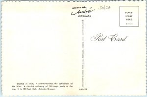 Postcard - Astoria Column - Astoria, Oregon 