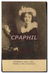 Old Postcard R Florence Uffizi Gallery Elisabetta Lebrun Autoritratto