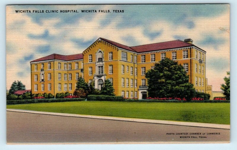 WICHITA FALLS, TX Texas CLINIC HOSPITAL 1946 Wichita County   Postcard