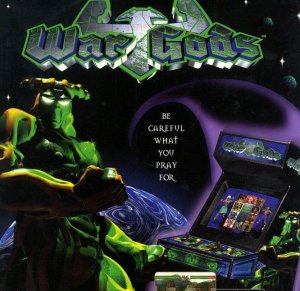 War Gods Arcade Flyer 1996 Original NOS Video Game Artwork Promo Double Sided