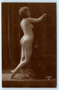 RPPC Young Woman EROTIC French NUDE ART PHOTO  c1920s Luxe (16) Postcard