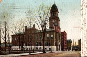 Maine Lewiston City Hall 1906