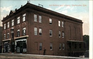 Sherbrooke Quebec Library Art Gallery c1900s-20s Postcard