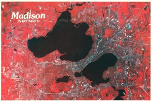 Postcard Madison in Infrared City View from Above Wisconsin NASA Research Aircra