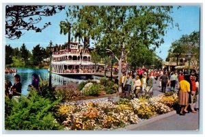 1967 Mark Twain Frontierland Cruise Down River Disneyland Magic Kingdom Postcard 