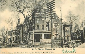 Vintage Postcard; M.E. Church, Macomb IL McDonough County, Wheelock