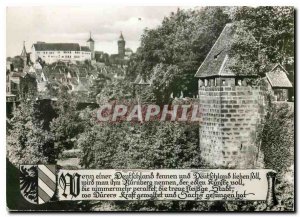 Modern Postcard View from the Nurnberg Spittler Gate on the Citadel