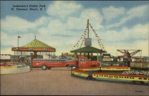 Jenkinson's Kiddie Amusement Park Ride Point Pleasant Beach NJ Linen PC #1