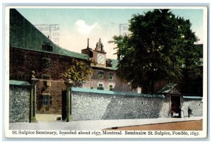 1925 St. Sulpice Seminary Founded About 1657 Montreal Quebec Canada Postcard