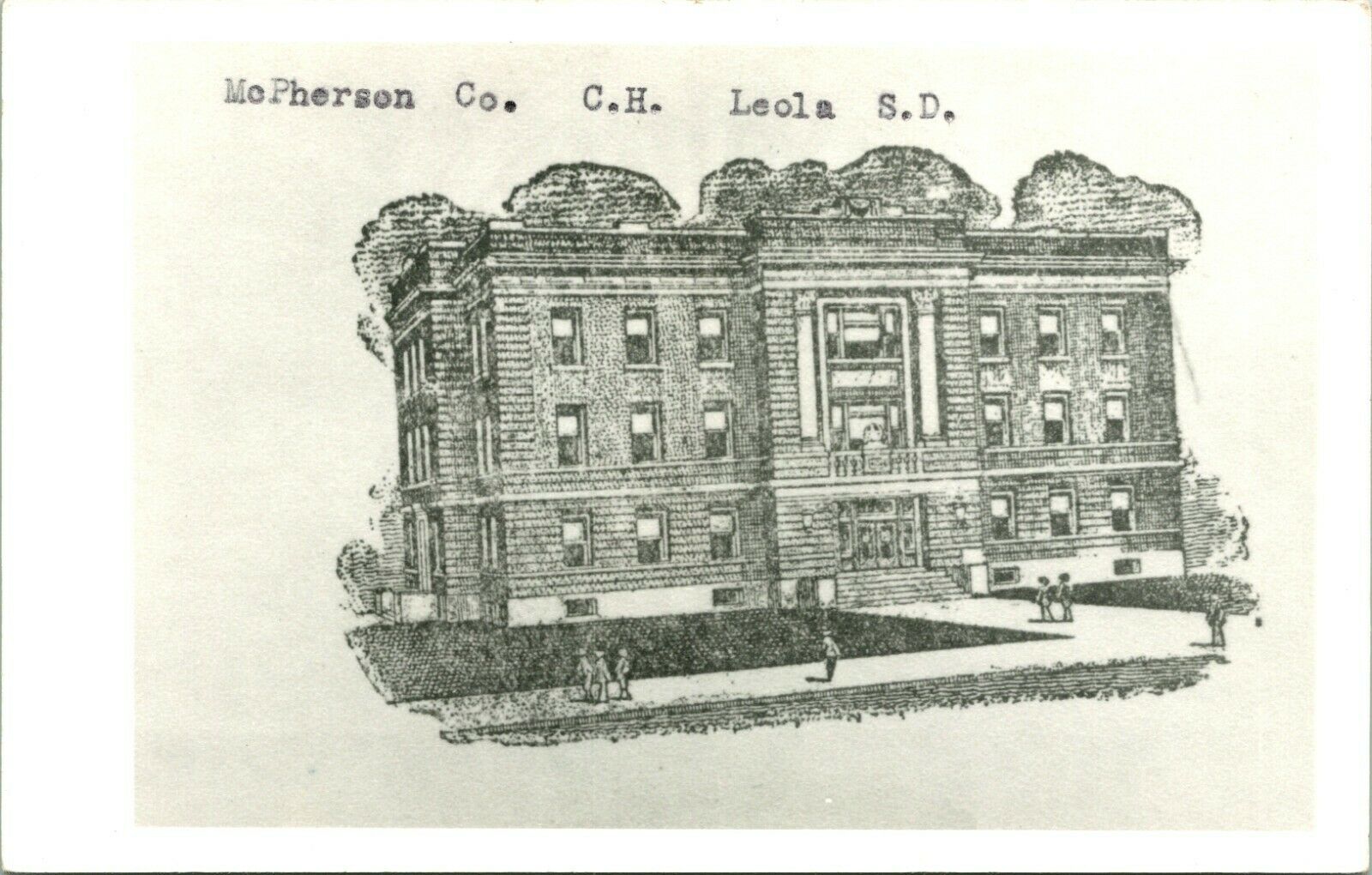 Vtg Postkarte RPPC Echt Foto 1940s50s Mcpherson Grafschaft Court Haus