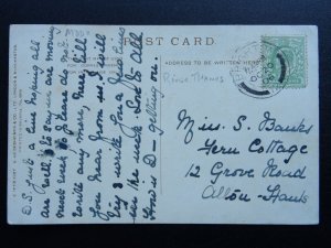 Worcestershire NR HAMPTON & Barge on River Avon c1906 Postcard by Hildesheimer