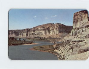 Postcard Green River Toll Gate Rock & Palisades Green River Wyoming USA