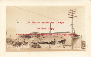 CA, Long Beach, California, RPPC, 1933 Earthquake, Bank & Post Office, Photo