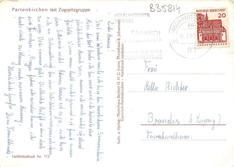 B35814 Partenkirchen mit Zugspitzgruppe  germany