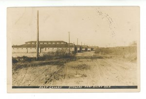 KS - Fort Riley. Cavalry Stables circa 1908   RPPC    (tear)