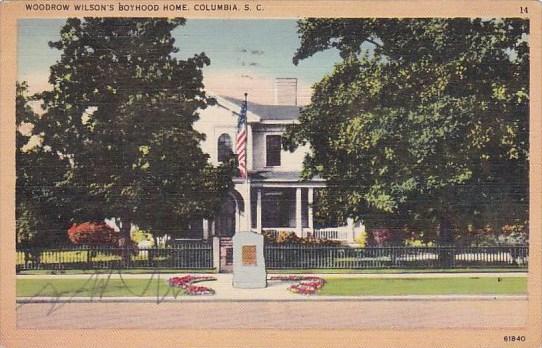 Woodrow Wilsons Boyhood Home Columbia South Carolina 1944