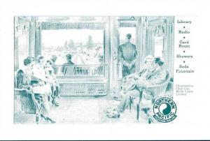 LP09  Train Interior, postcard,  Northern Pacific, North 