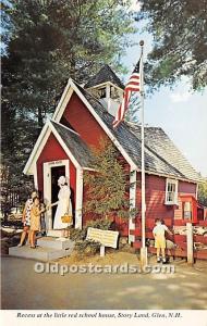 Recess at the little red school house, Story Land Glen, New Hampshire, NH, US...