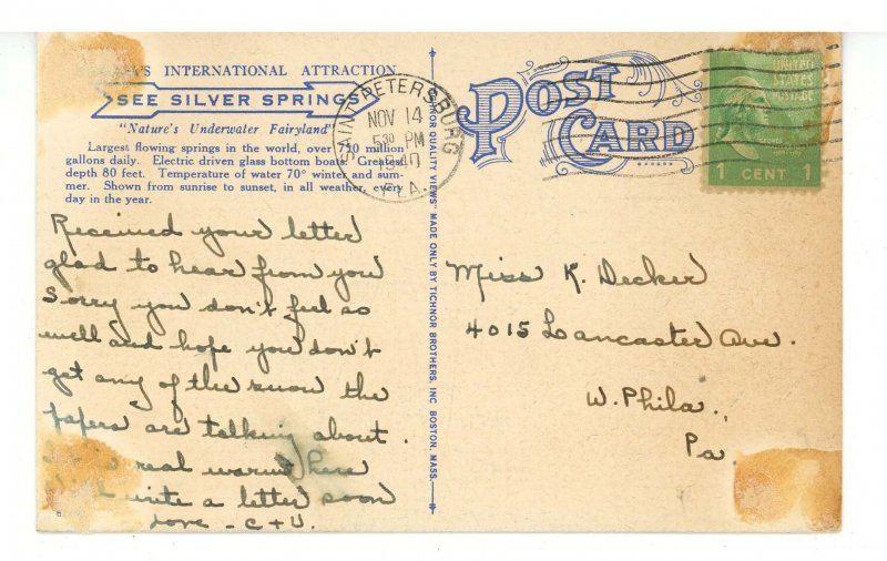 FL - Silver Springs. Glass Bottom Sightseeing Boats