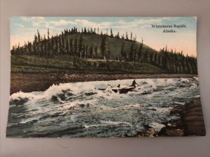 Mid 1900s WHITEHORSE RAPIDS Alaska River Scene Unposted Postcard