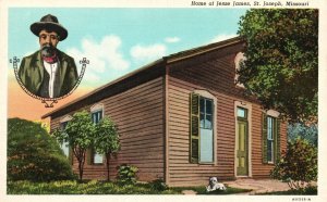 Vintage Postcard 1920's View of The Home Jesse James St. Joseph Missouri MO