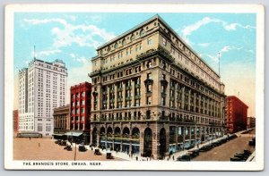 Brandies Store Omaha Nebraska NB Shopping District Carparks Street View Postcard