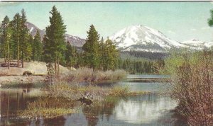 1939 Mt Lassen, California Union Oil Company Gasoline Ad Postcard