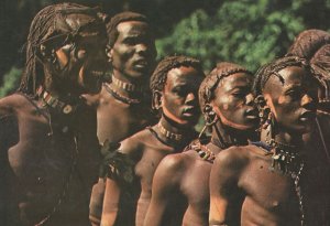 Masai Warriors Kenya Africa Postcard