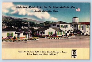Santa Barbara California CA Postcard Moto-Rest Motel Building Exterior c1940s
