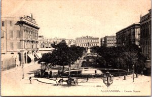 Egypt Alexandria Consuls Square Vintage Postcard  C011