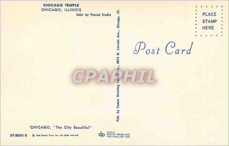 Modern Postcard Chicago Temple Chicago Illinois