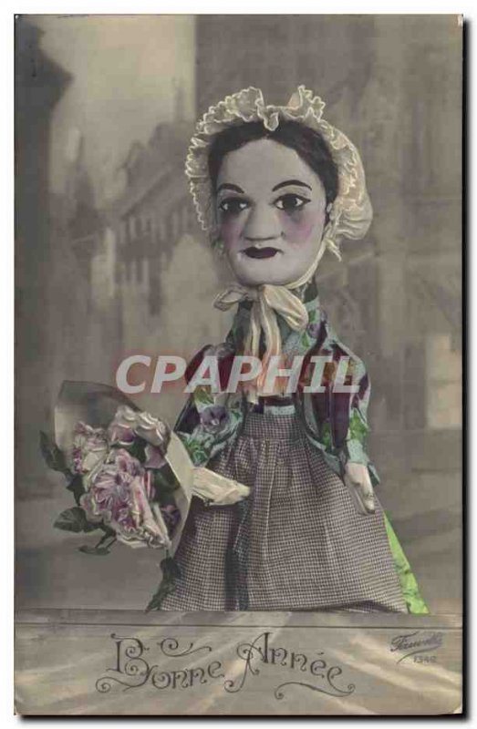Old Postcard Fancy Doll