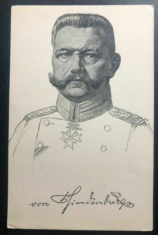 Mint Germany Picture Postcard General Von Hindenburg B