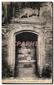 Old Postcard Amboise Castle Gate From & # 39Ancien Game Paune Against Which C...