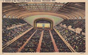 Ohio Cleveland Interior Of The Cleveland Public Auditorium 1941