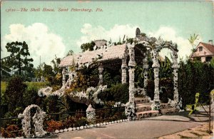 Entrance, The Shell House, St. Petersburg FL Vintage Postcard E42