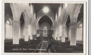 Norfolk; Interior, St Mary's Church, Happisburgh RP PPC, Unposted, c 1930's 