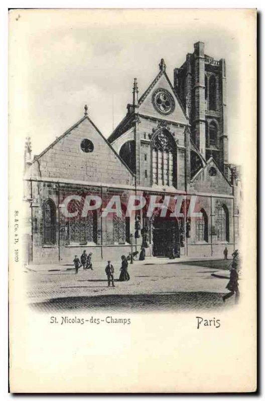 Postcard Old St Nicolas des Champs Paris