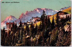Maureen Und Breithorn Mountain Range of The Pennine Alps Highest Peak Postcard